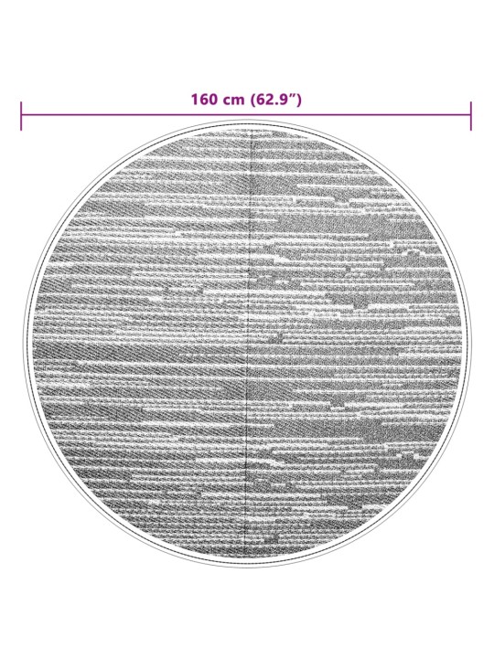 Āra paklājs, ø160 cm, arakil brūns, pp