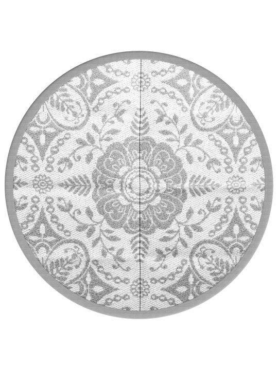 Āra paklājs, ø120 cm, arakil gaiši pelēks pp