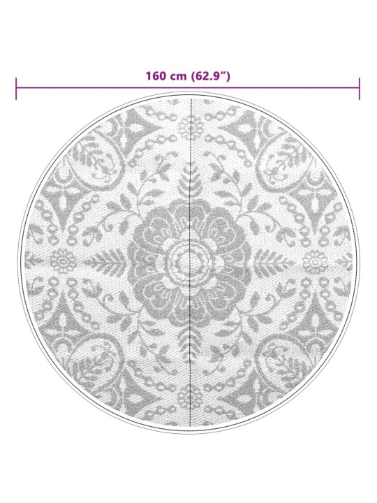 Āra paklājs, ø160 cm, arakil gaiši pelēks, pp