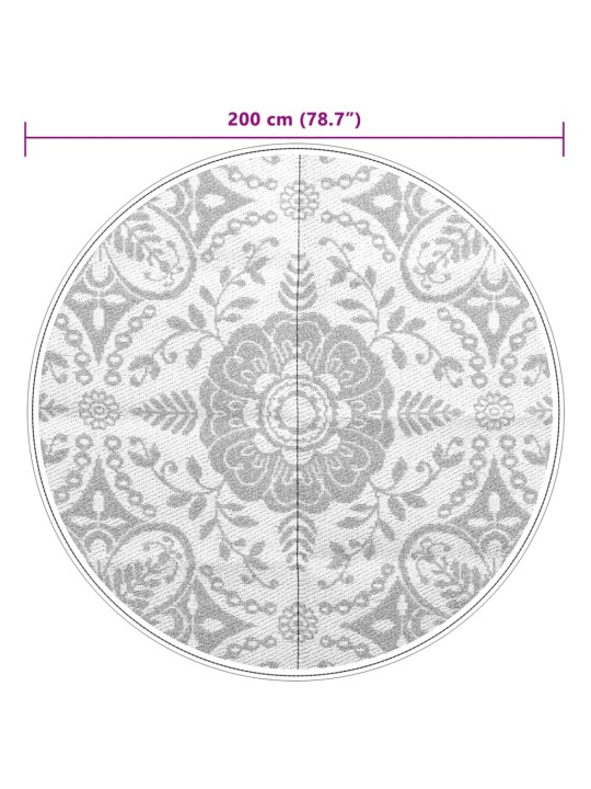 Āra paklājs, ø200 cm, arakil gaiši pelēks, pp