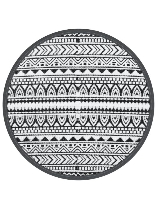 Āra paklājs, ø120 cm, arakil melns, pp