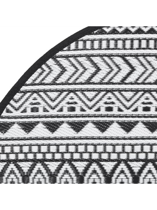 Āra paklājs, ø120 cm, arakil melns, pp