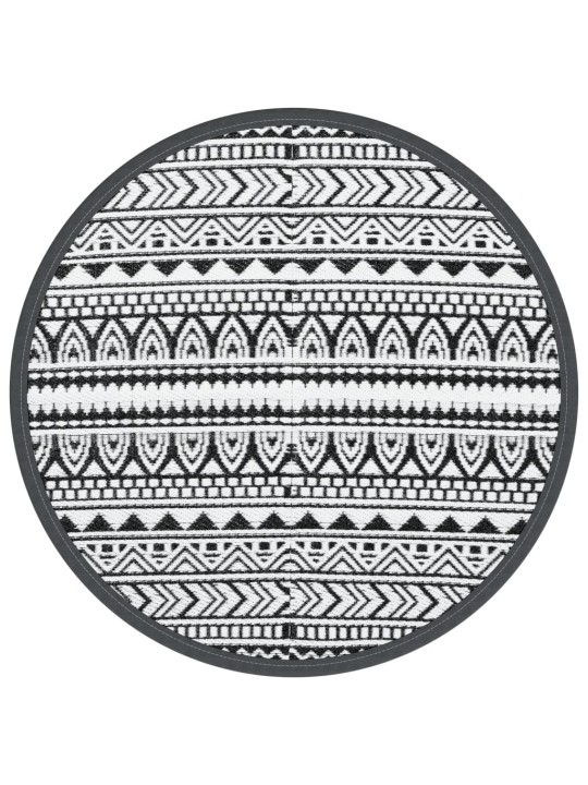 Āra paklājs, ø200 cm, arakil melns, pp
