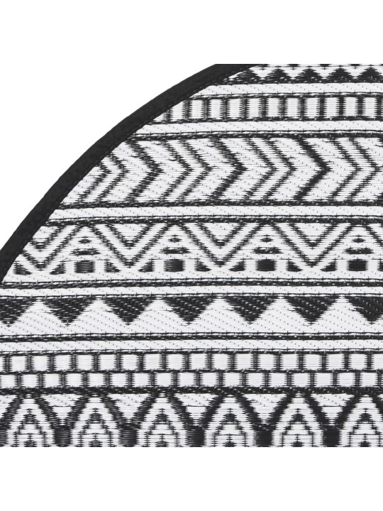 Āra paklājs, ø200 cm, arakil melns, pp