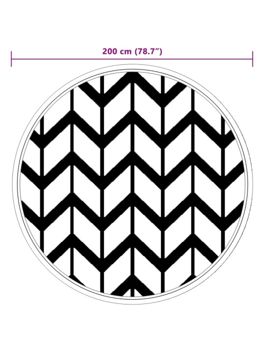 Āra paklājs, ø200 cm, arakil pelēks, pp