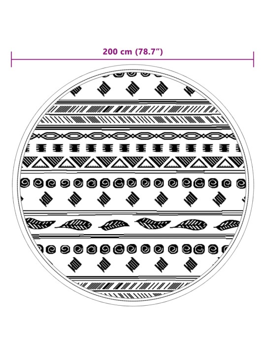 Āra paklājs, ø200 cm, arakil pelēks, pp