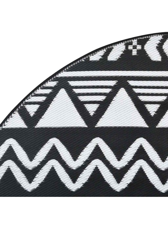 Āra paklājs, ø200 cm, arakil melns, pp