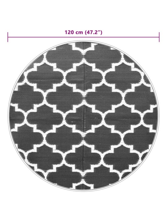 Āra paklājs, ø120 cm, arakil zils pp