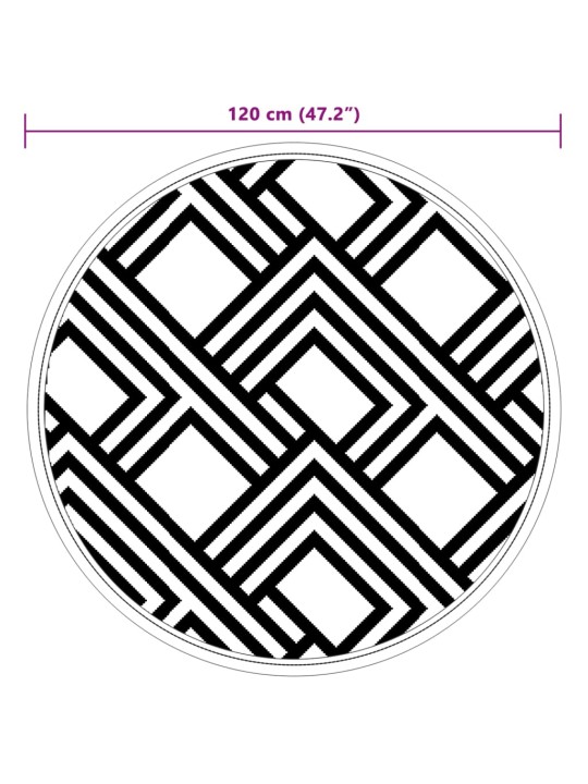 Āra paklājs, ø120 cm, arakil pelēks, pp