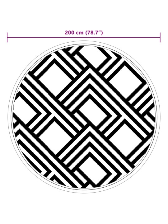 Āra paklājs, ø200 cm, arakil pelēks, pp