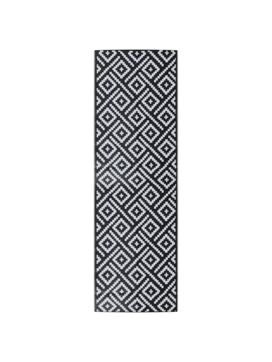 Āra paklājs arakil balts un melns 80x250 cm pp
