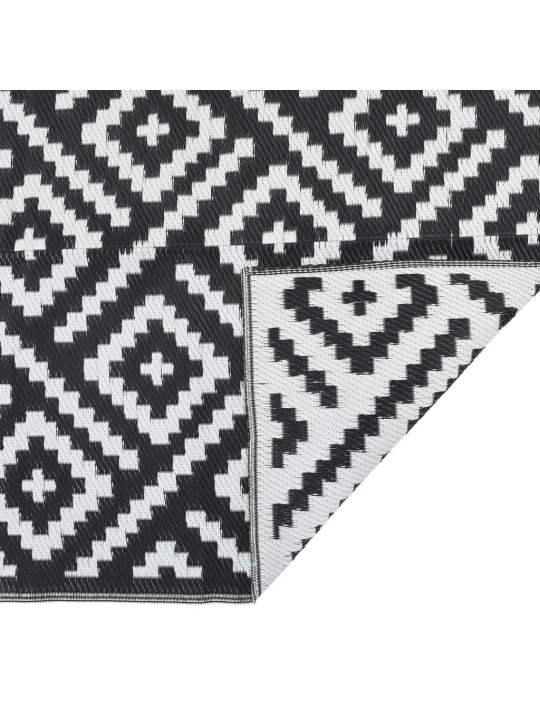 Āra paklājs arakil balts un melns 80x250 cm pp