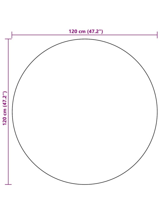 Āra paklājs, ø120 cm, arakil balts un melns pp