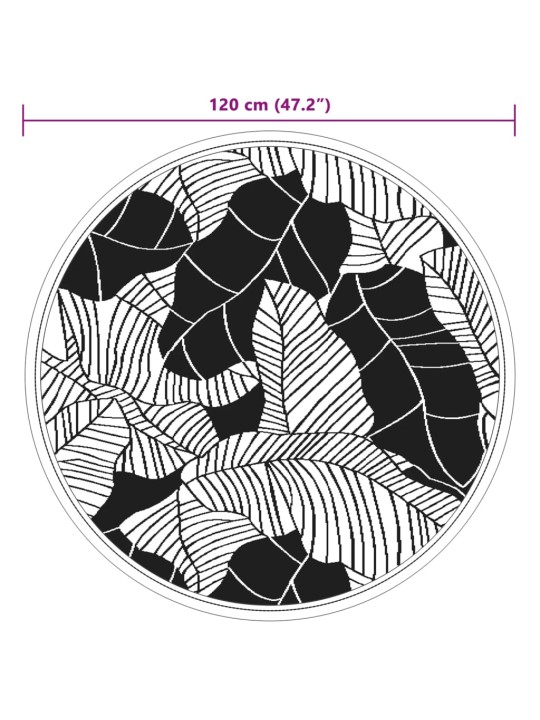 Āra paklājs, ø120 cm, arakil zaļš, pp