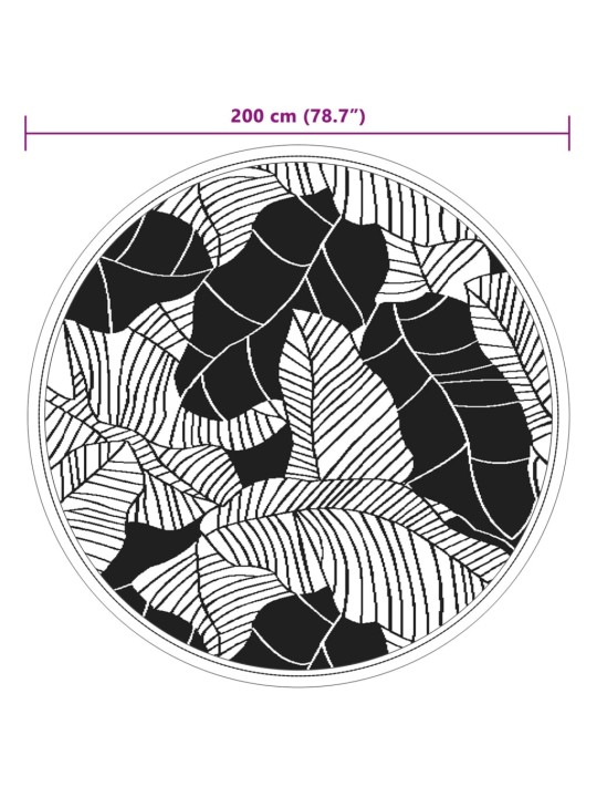 Āra paklājs, ø200 cm, arakil zaļš, pp
