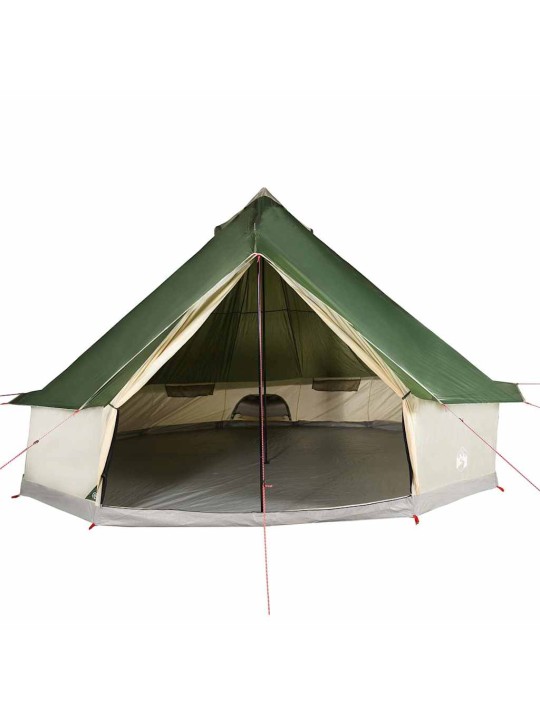 Ģimenes telts, tipi, 10 personām, zaļa, ūdensnecaurlaidīga