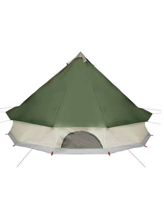 Ģimenes telts, tipi, 10 personām, zaļa, ūdensnecaurlaidīga