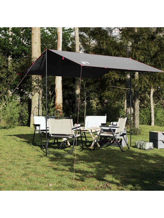 Kempinga tents, pelēka, oranža, 300x294 cm, ūdensizturīga
