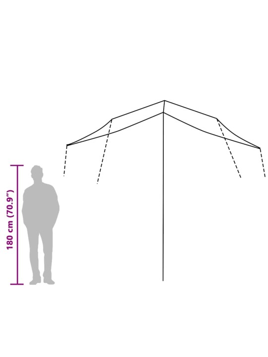Kempinga tents, pelēka, oranža, 360x294 cm, ūdensizturīga