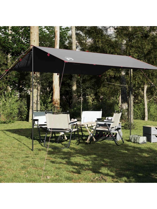 Kempinga tents, pelēka, oranža, 360x294 cm, ūdensizturīga