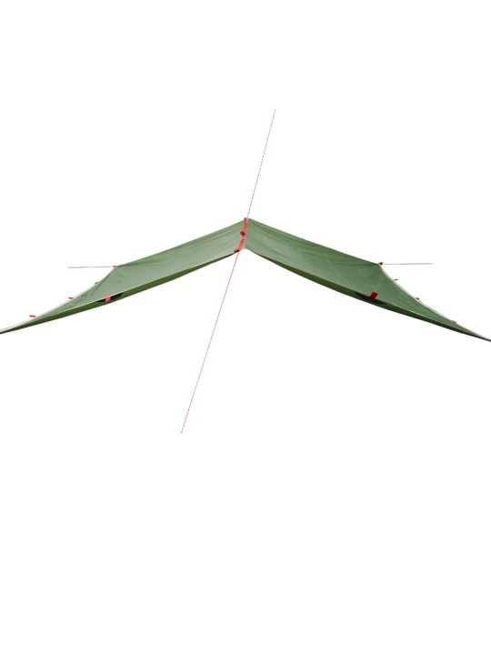 Kempinga tents, zaļa, 400x294 cm, ūdensizturīga