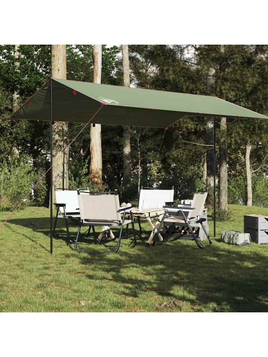Kempinga tents, zaļa, 400x294 cm, ūdensizturīga