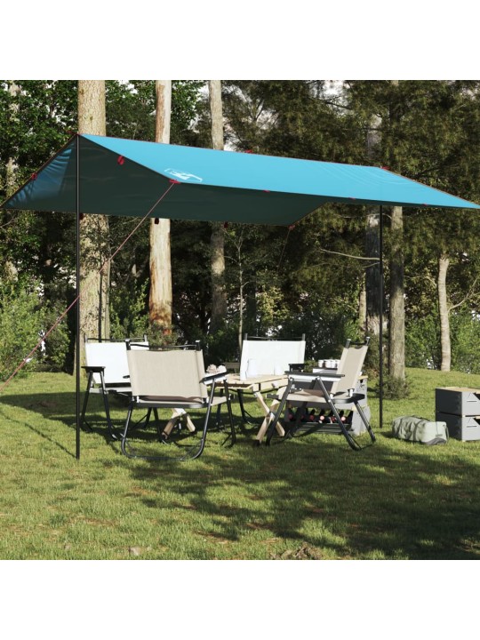 Kempinga tents, zila, 400x294 cm, ūdensizturīga