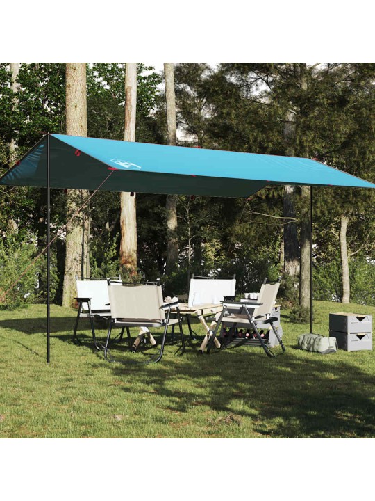 Kempinga tents, zila, 500x294 cm, ūdensizturīga