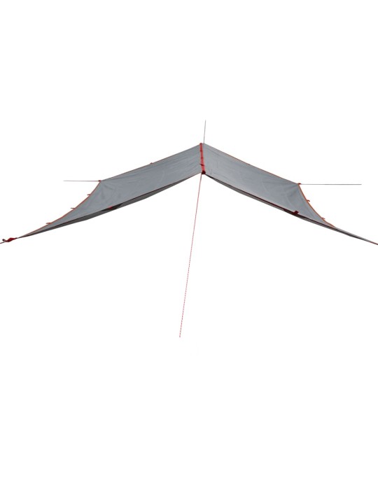 Kempinga tents, pelēka, oranža, 500x294 cm, ūdensizturīga