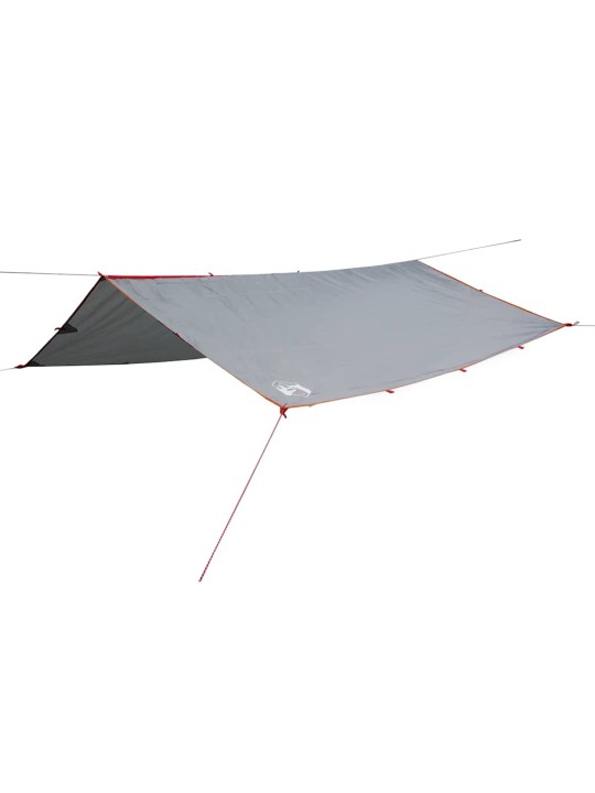 Kempinga tents, pelēka, oranža, 500x294 cm, ūdensizturīga