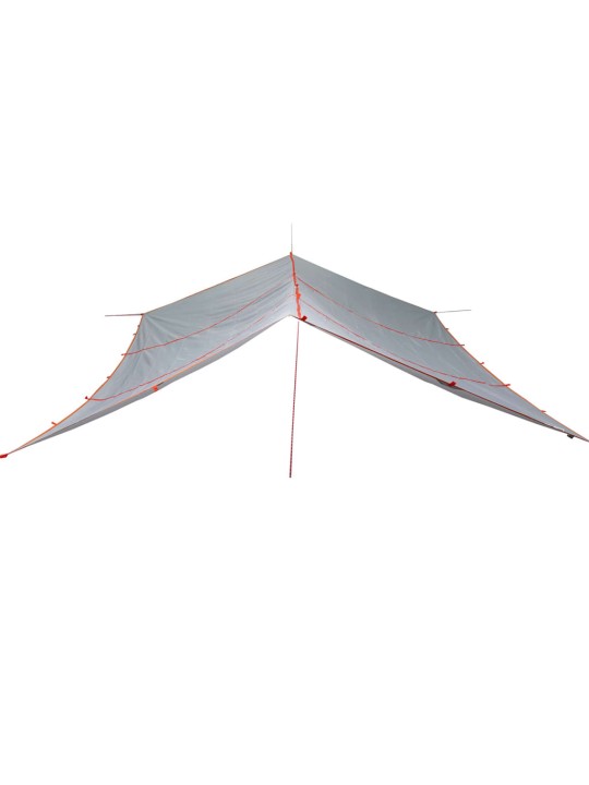 Kempinga tents, pelēka, oranža, 420x440 cm, ūdensizturīga