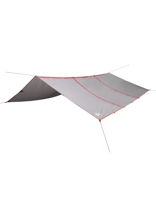 Kempinga tents, pelēka, oranža, 420x440 cm, ūdensizturīga
