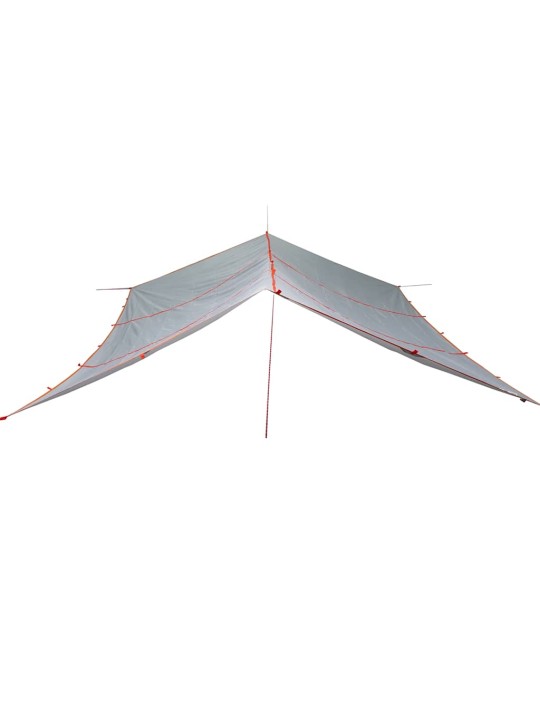 Kempinga tents, pelēka, oranža, 420x440 cm, ūdensizturīga
