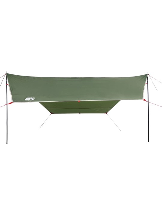 Kempinga tents, zaļa, 430x380x210 cm, ūdensizturīga
