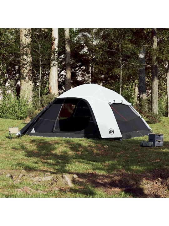 Kempinga telts 6 personām, balta, ūdensnecaurlaidīga, audums