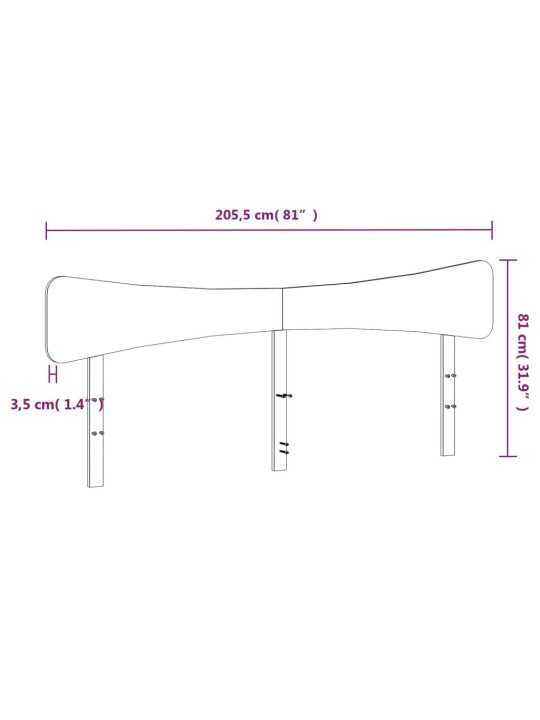 Galvgalis, 200 cm, balts, priedes masīvkoks