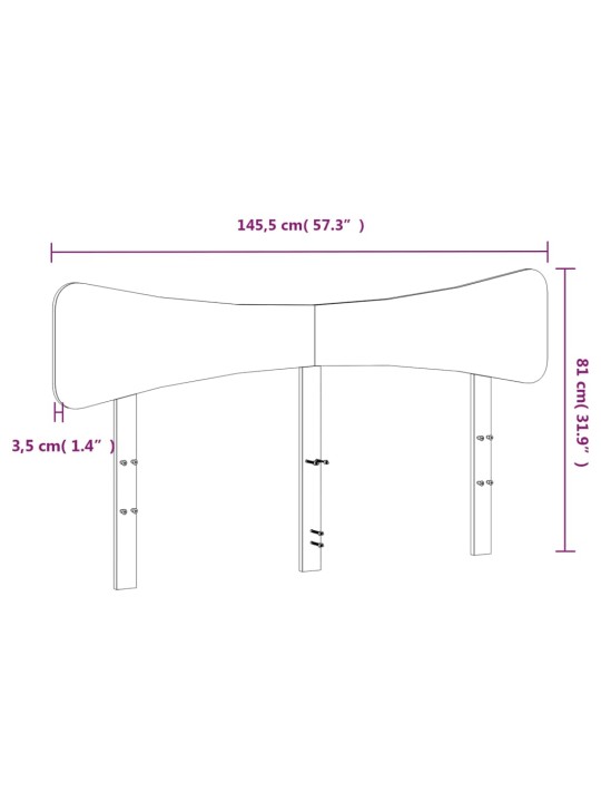 Galvgalis, balta, 140 cm, priedes masīvkoks