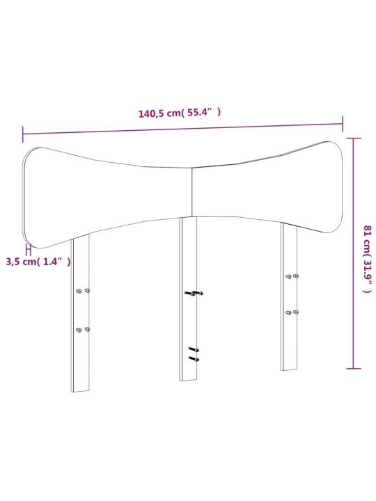 Galvgalis, balta, 135 cm, priedes masīvkoks