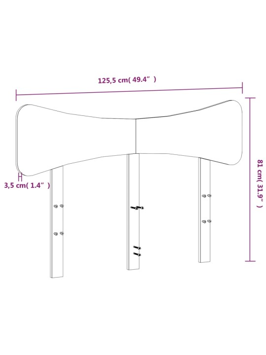 Galvgalis, 120 cm, priedes masīvkoks