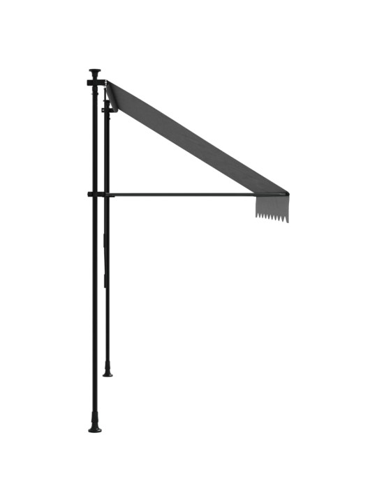 Izvelkama markīze, 200x150 cm, antracītpelēka, audums, tērauds