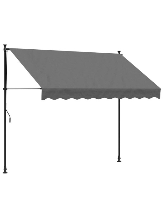 Izvelkama markīze, 250x150 cm, antracītpelēka, audums, tērauds