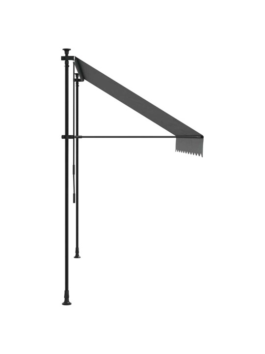 Izvelkama markīze, 250x150 cm, antracītpelēka, audums, tērauds