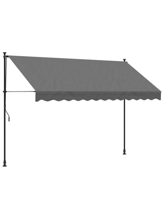 Izvelkama markīze, 300x150 cm, antracītpelēka, audums, tērauds