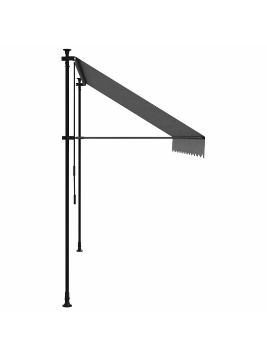 Izvelkama markīze, 300x150 cm, antracītpelēka, audums, tērauds