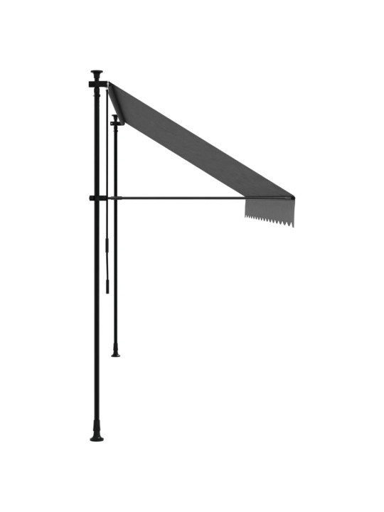 Izvelkama markīze, 350x150 cm, antracītpelēka, audums, tērauds