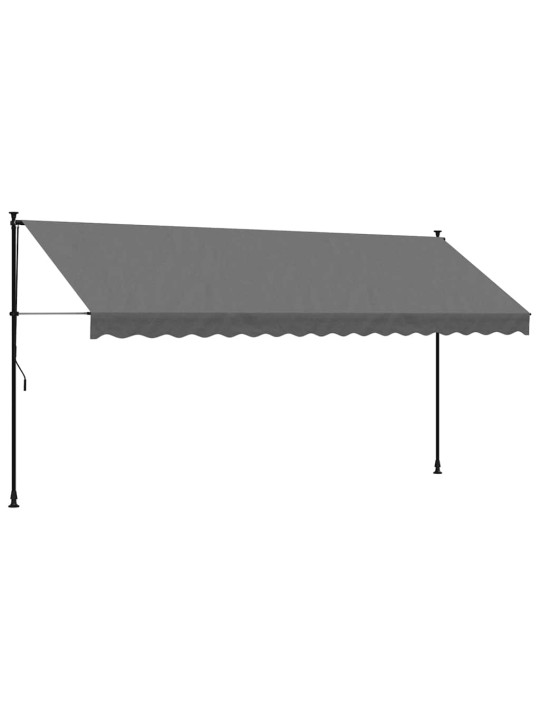 Izvelkama markīze, 400x150 cm, antracītpelēka, audums, tērauds