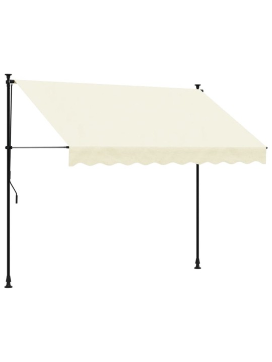 Izvelkama markīze, 250x150 cm, krēmkrāsas, audums, tērauds