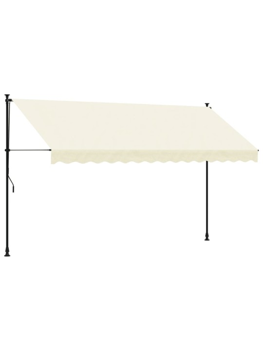 Izvelkama markīze, 350x150 cm, krēmkrāsas, audums, tērauds