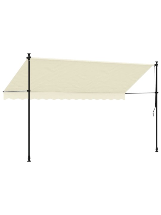 Izvelkama markīze, 350x150 cm, krēmkrāsas, audums, tērauds