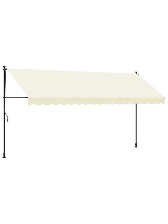Izvelkama markīze, 400x150 cm, krēmkrāsas, audums, tērauds